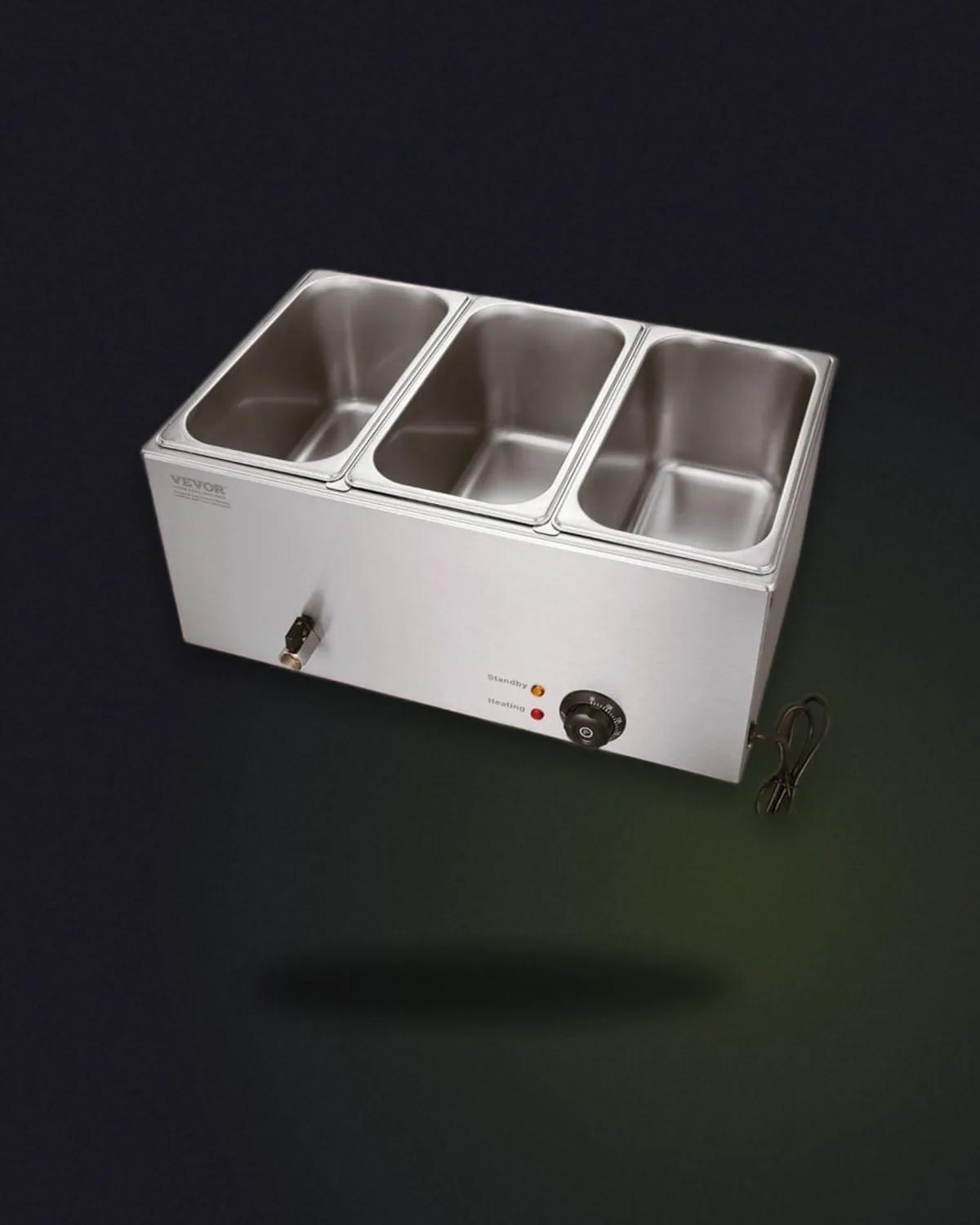 Aquecedor comida 3 recipientes