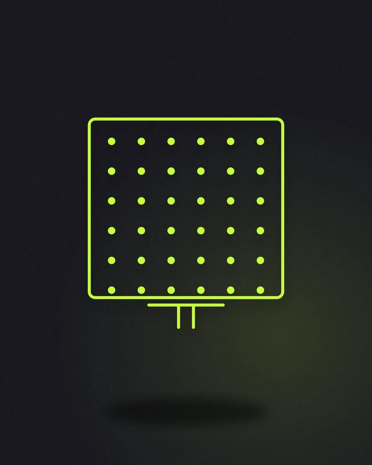 Ecrã LED (base configurável)